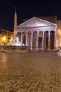 Pantheon Rome at Night Royalty Free Stock Photo