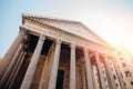 Pantheon sunset light ancient building architecture of Rome, Italy