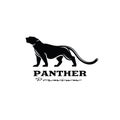 Premium black panther vector logo illustration design
