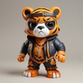 Playful Tiger Figurine With Piratepunk Style And Hallyu Influence