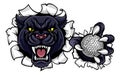 Panther Cougar Jaguar Cat Golf Ball Mascot