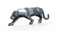 panther 3d render on white background isolated