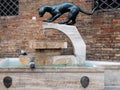 Panther District Fountain in Siena, Italy