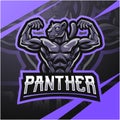 Panther esport mascot logo design