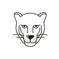 Panther line illustration Royalty Free Stock Photo