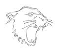 Panther roar cougar Rhinestone emblem 2mm SS6 pattern map logo symbol illustration heat press diy iron on plan cutout