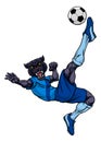 Panther Soccer Football Player Sports Mascot Royalty Free Stock Photo