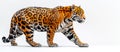 Panthera pardus on white background , AI generated