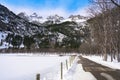 Panticosa snow ice in Huesca Pyrenees Spain Royalty Free Stock Photo