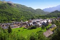 Panticosa village high view slate roofs Pyrenees Royalty Free Stock Photo