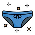 Pantie vector icon on white background