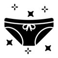 Pantie vector icon on white background