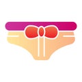 Panties flat icon. Girls panty color icons in trendy flat style. Woman underware gradient style design, designed for web