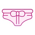 Panties flat icon. Girls panty pink icons in trendy flat style. Woman underware gradient style design, designed for web