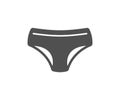 Panties icon. Underwear pants sign. Vector