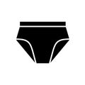 Panties icon, vector illustration, black sign on isolated background