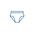 Panties line icon concept. Panties flat vector symbol, sign, outline illustration.