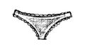 Panties sketch. panties underwear women. wardrobe lace underwear. shorts