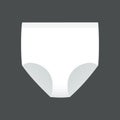 Panties symbol. Woman underwear type: control brief. Vector illustration, flat design