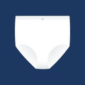 Panties symbol. Woman underwear type: control brief. Vector illustration, flat design