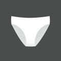 Panties symbol. Woman underwear type: high cut brief. Vector illustration, flat design