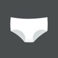 Panties symbol. Woman underwear type: hipster. Vector illustration, flat design
