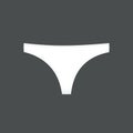 Panties symbol. Woman underwear type: thong. Vector illustration, flat design