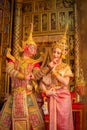 Pantomime (Khon) or traditional Thai classic masked play enacting scenes