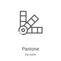 pantone icon vector from diy crafts collection. Thin line pantone outline icon vector illustration. Linear symbol for use on web