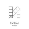 pantone icon vector from hobbies collection. Thin line pantone outline icon vector illustration. Outline, thin line pantone icon