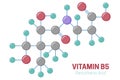 Pantothenic Acid Vitamin B5 Molecule Structure Illustration Royalty Free Stock Photo