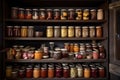 a pantry full of canned and jarred foods, ready for cooking Royalty Free Stock Photo