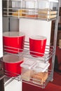 Order in the kitchen. Storage system. Royalty Free Stock Photo
