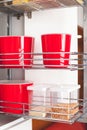 Order in the kitchen. Storage system. Royalty Free Stock Photo
