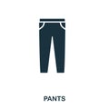 Pants icon. Flat style icon design. UI. Illustration of pants icon. Pictogram isolated on white. Ready to use in web