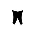 Pants icon. Simple style pants clothes shop poster background symbol. Pants brand logo design element. Pants t-shirt printing.