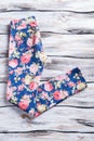 Pants with pink floral print. Royalty Free Stock Photo