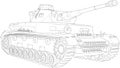 Panzer IV tank sketch