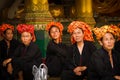Pao Tribe women of Shwedagon Pagoda, Yangon, Myanmar