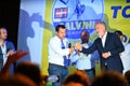 Paolo Damilano candidate for mayor for the Lega party by Matteo Salvini during an electoral rally Turin Italy