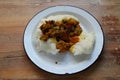 Pap and meat gravy