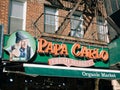 Papa Carlo sign, in Brighton Beach, Brooklyn, New York City