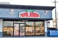 Papa John`s pizza storefront exterior in Houston, TX. Royalty Free Stock Photo