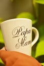 Papa mama cup. couple coffee