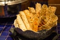 Papadoms(Papad) fry in a bowel Royalty Free Stock Photo