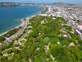 Papagayo Park in Acapulco from Above: Bay and Cityscape - Horizontal Perspective Royalty Free Stock Photo