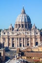 Papal Basilica of Saint Peter and square, Vatican Royalty Free Stock Photo