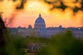 The Papal Basilica of Saint Peter and Vatican city sunset view Royalty Free Stock Photo