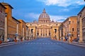 The Papal Basilica of Saint Peter in Vatican street view Royalty Free Stock Photo