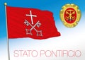 Papal state historical flag and crest, Vatican City